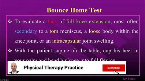 modified bounce home test